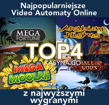 Najwyższe wygrane w TOP 4 najpopularniejszych video automatach online